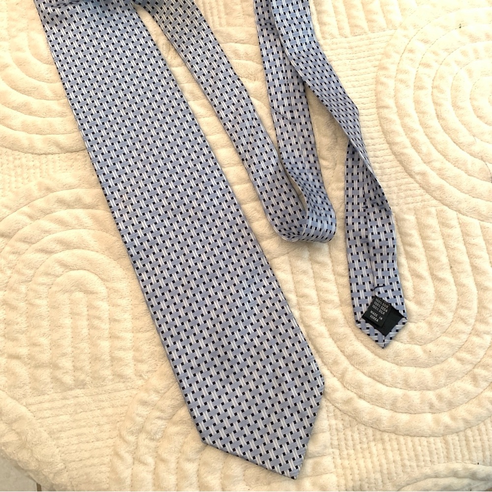 Bergamo NY Men's Blue Patterned Tie